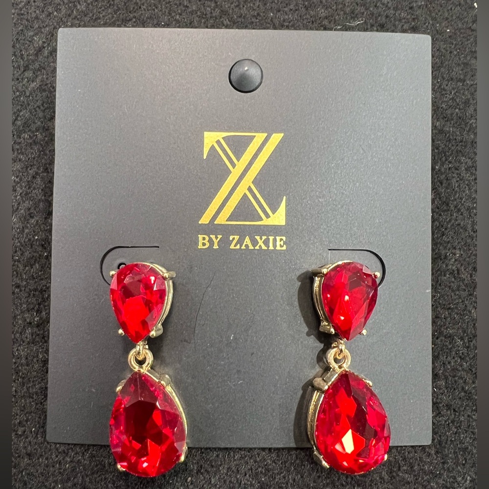 Red Teardrop Earrings